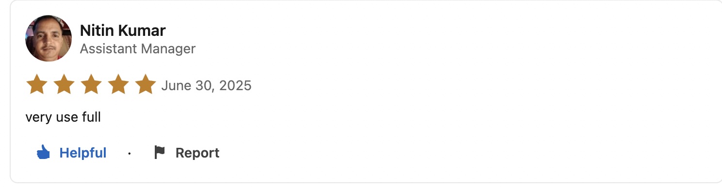 Review by Nitin Kumar